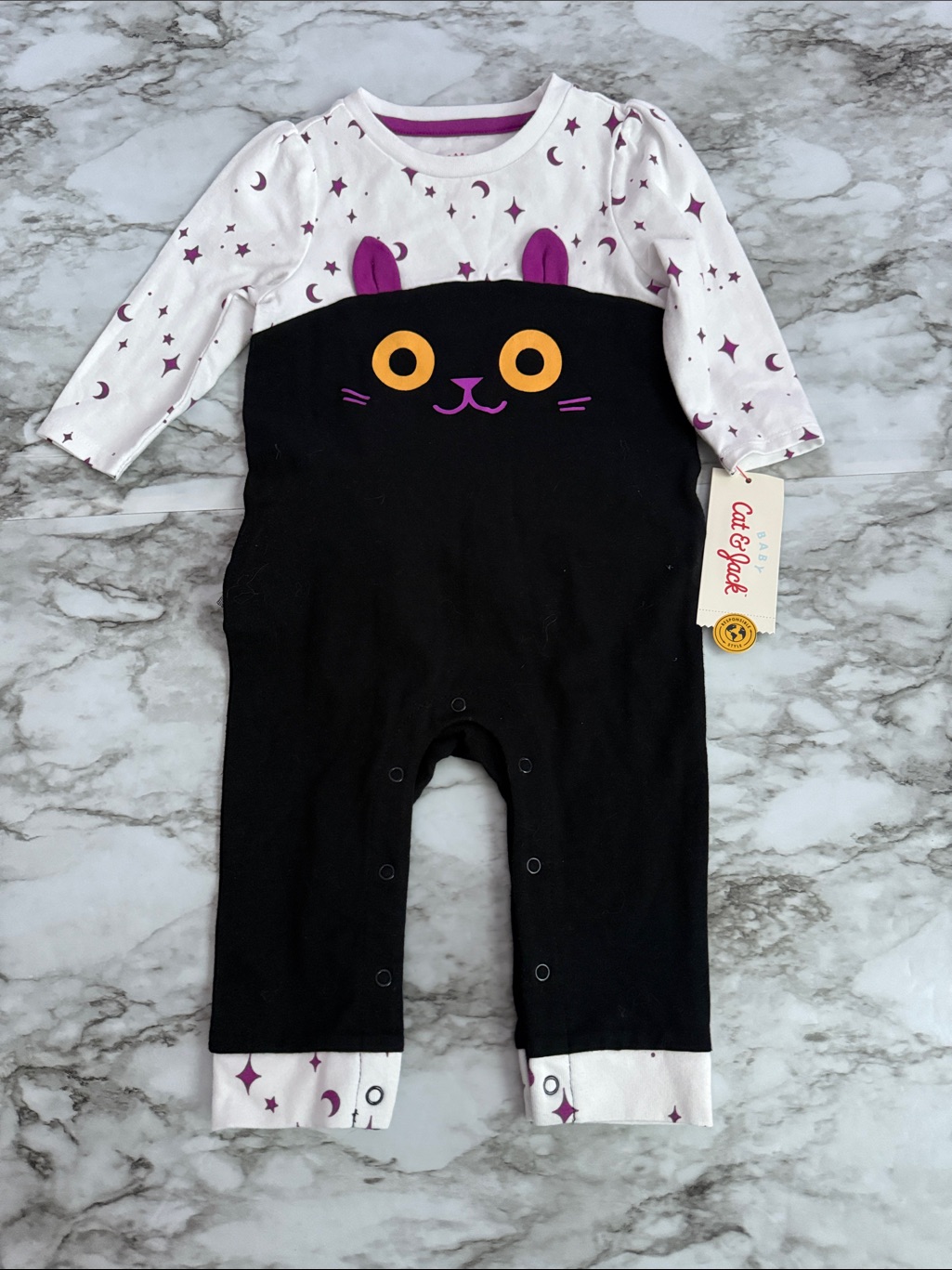 Nwt Cat & Jack Ruffle Bottom Halloween Jumper